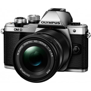 Olympus OM-D E-M10 Mark II Systemkamera (16 Megapixel, elektronischer Sucher mit 2,36 Mio. OLED, WLAN, Metallgehäuse) Kit silber inkl. 14-42mm Objektiv silber + M.Zuiko Digital ED 40-150 mm Objektiv-22