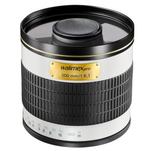 Walimex Pro 500mm 1:6,3 DSLR Spiegel-Teleobjektiv (Filtergewinde 34mm) für M42 Objektivbajonett weiß-22