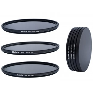 Slim Neutral Graufilter Set bestehend aus ND8, ND64, ND1000 Filtern 62mm inkl. Stack Cap Filtercontainer + Pro Lens Cap mit Innengriff-22