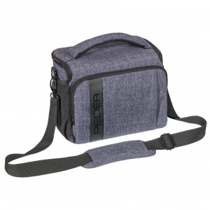 PEDEA 65065430 "Fashion" SLR-Kameratasche mit Schultergurt und Zubehörfächer, Gr. XL grau-22