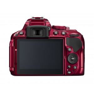 Nikon D5300 SLR-Digitalkamera (24,2 Megapixel, 8,1 cm (3,2 Zoll) LCD-Display, Full HD, HDMI, WiFi, GPS, AF-System mit 39 Messfeldern) Kit inkl. AF-S DX 18-55 VR Objektiv rot-22