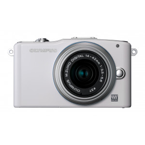 Olympus Pen E-PM1 Systemkamera (12 Megapixel, 7,6 cm (3 Zoll) Display, bildstabilisiert) weiß mit 14-42mm Objektiv silber-22