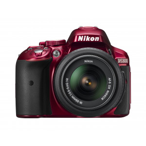 Nikon D5300 SLR-Digitalkamera (24,2 Megapixel, 8,1 cm (3,2 Zoll) LCD-Display, Full HD, HDMI, WiFi, GPS, AF-System mit 39 Messfeldern) Kit inkl. AF-S DX 18-55 VR Objektiv rot-22