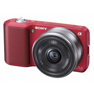 Sony NEX-3AR Systemkamera (14 Megapixel, Live View, HD Videoaufnahme) Kit rot inkl. 16mm Objektiv-22