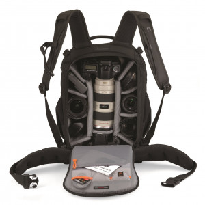 Lowepro Flipside 400 AW SLR-Kamerarucksack (für SLR mit aufgesetztem 300-mm-Objektiv und bis zu 6 zusätzlichen Objektiven) schwarz-22