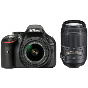 Nikon D5200 SLR-Digitalkamera (24,1 Megapixel, 7,6 cm (3 Zoll) TFT-Display, Full HD, HDMI) Double Zoom Kit inkl. 18-55 VR II und 55-300 VR Objektiv schwarz-21