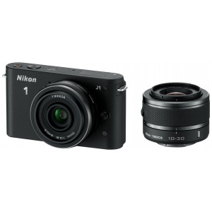 Nikon 1 J1 Systemkamera (10 Megapixel, 7,5 cm (3 Zoll) Display) schwarz inkl. 1 NIKKOR VR 10-30 mm und 10 mm Pancake Objektive-22