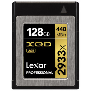 Lexar Professional 2933x 128GB XQD 2.0-Karte (Bis zu 440MB/s Lesen) w/USB 3.0 Reader LXQD128CRBEU2933BN-21