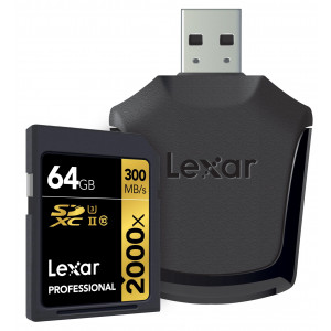 Lexar Professional 64GB 2000x Speed SDXC UHS-II Speicherkarte mit Kartenlesegerät-22