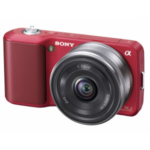 Sony NEX-3DR Systemkamera (14 Megapixel, Live View, HD Videoaufnahme) Kit rot inkl. 16mm und 18-55mm Objektiv-22