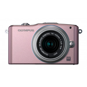 Olympus Pen E-PM1 Systemkamera (12 Megapixel, 7,6 cm (3 Zoll) Display, bildstabilisiert) rosa mit 14-42mm Objektiv silber-22