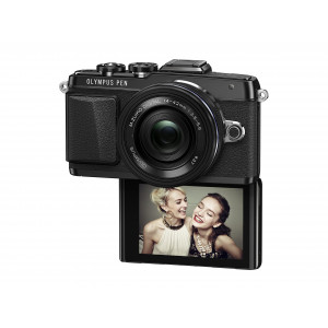 Olympus PEN E-PL7 Kompakte Systemkamera (16 Megapixel, elektrischer Zoom, Full HD, 7,6 cm (3 Zoll) Display, Wifi) inkl. 14-42 mm Pancake Objektiv schwarz/schwarz-22