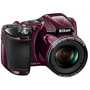 Nikon Coolpix L830 Digitalkamera (16 Megapixel, 34-fach opt. Zoom, 7,6 cm (3 Zoll) RGBW-LCD-Display, bildstabilisiert, Dynamic-Fine-Zoom, Full-HD) aubergine-22