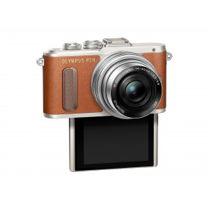 Olympus PEN E-PL8 Kompakte Systemkamera (16 Megapixel, elektrischer Zoom, Full HD, 7,6 cm (3 Zoll) Display, Wifi) inkl. 14-42 mm Pancake Objektiv braun/silber-22