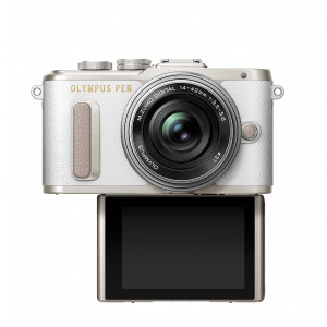 Olympus PEN E-PL8 Kompakte Systemkamera (16 Megapixel, elektrischer Zoom, Full HD, 7,6 cm (3 Zoll) Display, Wifi) inkl. 14-42 mm Pancake Objektiv weiß/silber-22