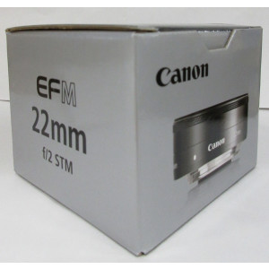 Canon EF-M 22mm 1:2 STM Pancake-Objektiv (43mm Filtergewinde) schwarz-22