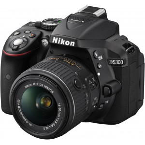 Nikon D5300 SLR-Digitalkamera (24,2 Megapixel, 8,1cm (3,2 Zoll) LCD-Display, Full HD, HDMI, WiFi, GPS, AF-System mit 39 Messfeldern) Kit inkl. AF-S DX 18-55 VR II Objektiv schwarz-22