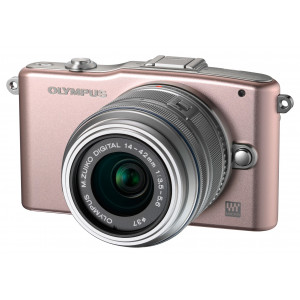Olympus Pen E-PM1 Systemkamera (12 Megapixel, 7,6 cm (3 Zoll) Display, bildstabilisiert) rosa mit 14-42mm Objektiv silber-22