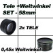 Tele und WW Konverter Set für Objektive mit 58mm Filtergewinde: 2x Telekonverter and 0,45x Weitwinkelkonverter-04