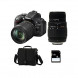NIKON D5200 + 18-105 VR + SIGMA 70-300 DG MACRO + Sac + Carte SD 4Go-01