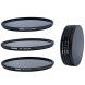 Slim Neutral Graufilter Set 49mm für Sony NEX bestehend aus ND8, ND64, ND1000 Filtern 49mm inkl. Stack Cap Filtercontainer + Pro Lens Cap mit Innengriff-07