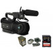 Kit Camcorder GY-HM170 JVC 4K ULTRA HD with handled, microphone JVC MIC-QAN0067 + 1 Battery + 1 Battery charger + 1 Memory Card Sandisk 64Gb 95Mb-01