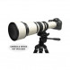 650-1300mm 1:8-16 Objektiv manueller Fokus Teleobjektiv (weiß) für Canon EOS 1D, 1D X, 1D S, 5D, 5DS, 5DS R, 6D, 7D, 10D, 20D, 30D, 40D, 50D, 60D, 70D, 100D, 300D, 350D, 400D, 450D, 500D, 550D, 600D, 650D, 700D, 750D, 760D, 1000D, 1100D, 1200D 1D, 5D, 7D,-06