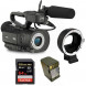 Kit Camcorder GY-LS300 JVC 4K Ready CMOS super35 Ultra HD 24/30p 150Mbps + 1 Battery + 1 Memory Card Sandisk 64Gb 95Mb + Adapter AF Canon EF Sony E-Mount-01