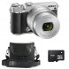 NIKON 1 J5 SILVER + 10-30 PDZ + MICRO SD 4 Go + Sac-03