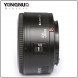 YONGNUO YN50mm F1.8 Objektiv mit Canon EF Bajonett kompatibel mit wie Canon350D/450D/500D/600D/650D/700D/60D/5D Mark II 5D Mark III-010