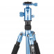 SIRUI T-004X Traveler Light Dreibeinstativ + C-10S Kugelkopf (Alu, Höhe: 139cm, Gewicht: 0,95kg, Belastbarkeit: 6kg) blau-05