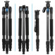 Sirui W-2204 Waterproof Drei-/Einbeinstativ (Carbon, Höhe: 178cm, Gewicht: 1,76kg, Traglast: 18kg, mit Tasche)-05