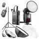 Walimex Pro Light Shooter 360 Portables Studio Set (Funkauslöser, Stativ, Softbox, Beauty Dish, Durchlichtschirm)-07