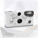 Einwegkameras / Einwegfotos in weiß mit silbernen Schmetterlingen Inhalt pro Packung: 10 Stück Hochzeitskameras-01