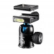 Mantona DSLM Reisestativ für System/DSLR/Kompaktkamera (143 cm (56,3 Zoll), Kugelkopf, Belastbarkeit: 5kg, drehbare Mittelsäule, kompaktes Packmaß) blau-011