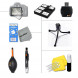 Xtech® Deluxe 23 Piece Accessory Kit for GoPro HERO4 Hero 4 Digital Camera Includes Head Strap Mount, Chest Strap Mount, 16GB High Speed Memory Card + 2 AHDBT-401 Batteries, Quick Dual Charger, 12" inch Highly Flexible Tripod, Custom Large size Case, Hand-07