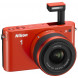 Nikon 1 J2 Systemkamera (10,1 Megapixel, 7,5 cm (3 Zoll) Display) Double Zoom Kit inkl. Nikkor VR 10-30 mm/VR 30-110 mm orange-012