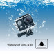 Lyhoon 2 Zoll 4K Wasserdicht 170 Grad Ultra-Weitwinkel Objektiv Sport Kamera Action mit zwei 1050mAh Akkus WIFI 2.4G Fernbedienung mit Zubehör Kits für Fahrrad Motorrad Tauchen Schwimmen usw(Silber, 4K)-010