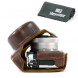 MegaGear Leder Kameratasche für Panasonic Lumix DMC-GF7 mit 12-32mm Kompakte Systemkamera (Dunkelbraun)-04