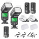 Neewer®-Slave Blitzgerät für i-TTL Professionel NW565EX NIKON D7100, D7000, D5300 D5200 D5100 D5000 D3300 D3200, D3100, D90 D800 D700 D610 D600 D300 D300S/D3 D3S D4 x, D3, D200, und weitere NIKON DSLR-Set bestehend aus 2 *Neewer Flash Auto-Fokus, 2,4 GHz-08
