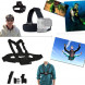 Xtech® Pro 29 Piece Accessory Kit for GoPro HERO4 Hero 4 Digital Camera Includes a Head Strap Mount, Chest Strap Mount, Hand Held Monopod, 32GB High Speed Memory Cards, 12" inch Flexible Tripod, Floating Bobber Handle, 2 AHDBT-401 Batteries, Quick Dual Ch-07
