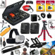 Xtech® Pro 29 Piece Accessory Kit for GoPro HERO4 Hero 4 Digital Camera Includes a Head Strap Mount, Chest Strap Mount, Hand Held Monopod, 32GB High Speed Memory Cards, 12" inch Flexible Tripod, Floating Bobber Handle, 2 AHDBT-401 Batteries, Quick Dual Ch-07