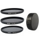 Neutral Graufilter Set bestehend aus ND4, ND8, ND64 Filtern 52mm inkl. Stack Cap Filtercontainer + Pro Lens Cap mit Innengriff-05