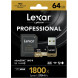 Lexar Professional 1800x microSDXC 64GB UHS-II W/USB 3.0 Reader Flash Memory Card LSDMI64GCRBEU1800R-06