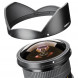 Walimex Pro 8 mm 1:3,5 DSLR Fish-Eye II Objektiv für Sony Alpha Objektivbajonett schwarz (mit abnehmbarer Gegenlichtblende)-012