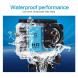 icefox® FHD Unterwasser-Action-Kamera, 12MP, 1080P, wasserdichte HD-Kamera mit 170° Weitwinkel, 1,5 Zoll-Display, 900mAh Batterie und Zubehör-Kitt für zum Tauchen, zumFahrrad fahren, zum Motorrad fahren und zum Schwimmen (Blau)-08