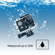 Lyhoon 2 Zoll 4K Wasserdicht 170 Grad Ultra-Weitwinkel Objektiv Sport Kamera Action mit zwei 1050mAh Akkus WIFI 2.4G Fernbedienung mit Zubehör Kits für Fahrrad Motorrad Tauchen Schwimmen usw(Silber, 4K)-010
