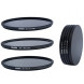 Slim Graufilter Set bestehend aus ND8, ND64, ND1000 Filtern 58mm inkl. Stack Cap Filtercontainer + Pro Lens Cap mit Innengriff-07