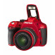 Pentax K 50 SLR-Digitalkamera (16 Megapixel, APS-C CMOS Sensor, 1080p, Full HD, 7,6 cm (3 Zoll) Display, Bildstabilisator) rot inkl. Objektiv DA L 18-55 mm WR-07