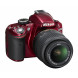 Nikon D3200 SLR-Digitalkamera (24 Megapixel, 7,4 cm (2,9 Zoll) Display, Live View, Full-HD) inkl. AF-S DX 18-55 VR rot-012